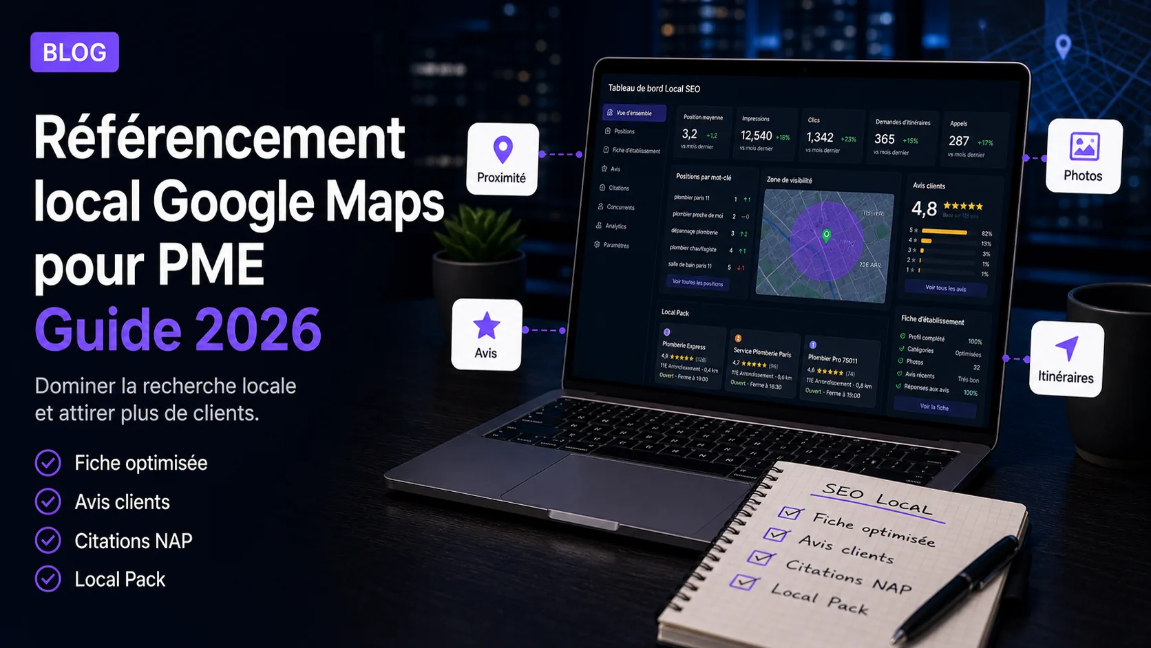 Illustration de l'article : Référencement local Google Maps pour PME : guide 2026