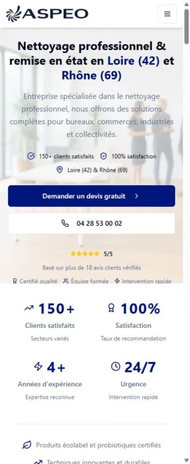 Version mobile du projet Aspeo