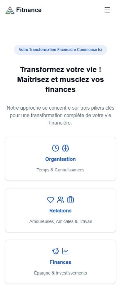 Version mobile du projet Fitnance